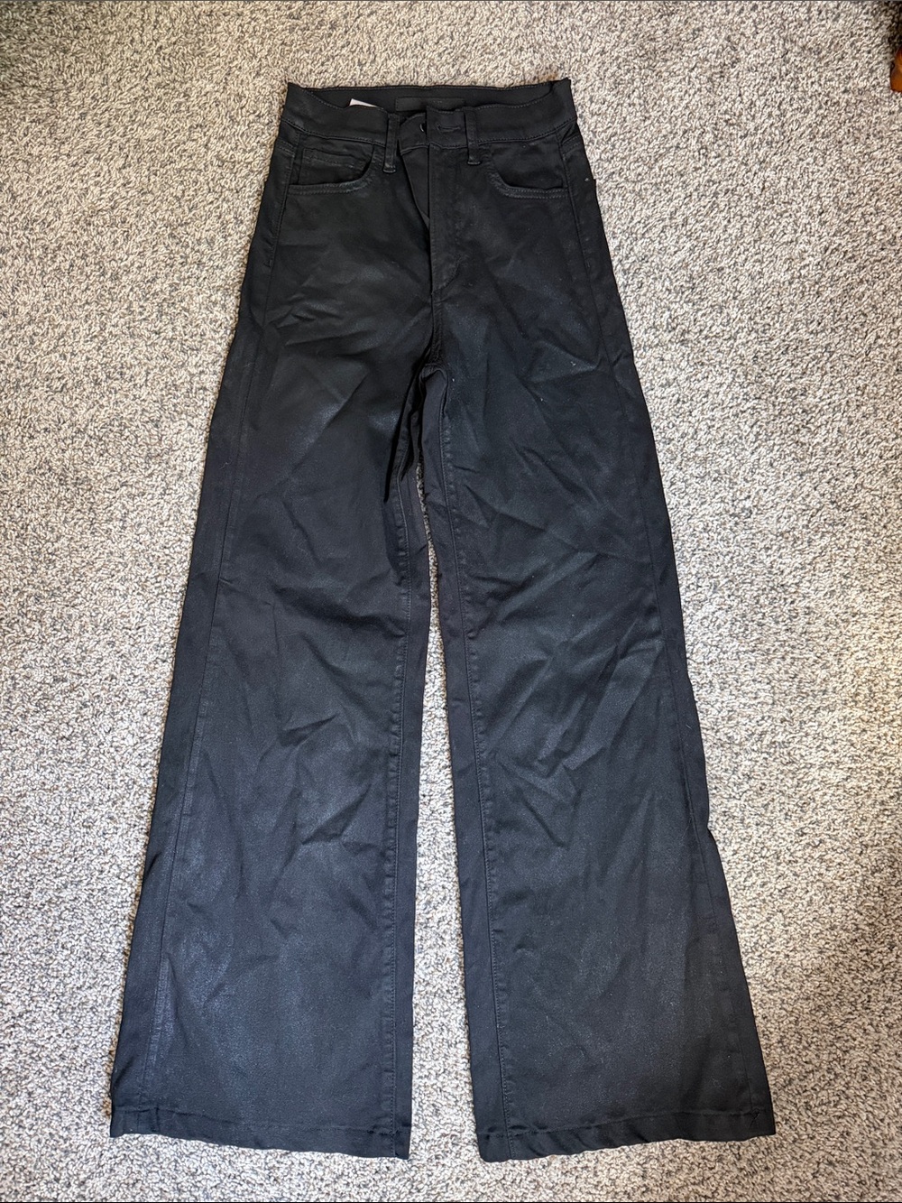Joe's Jeans Black Wide-Leg Trousers